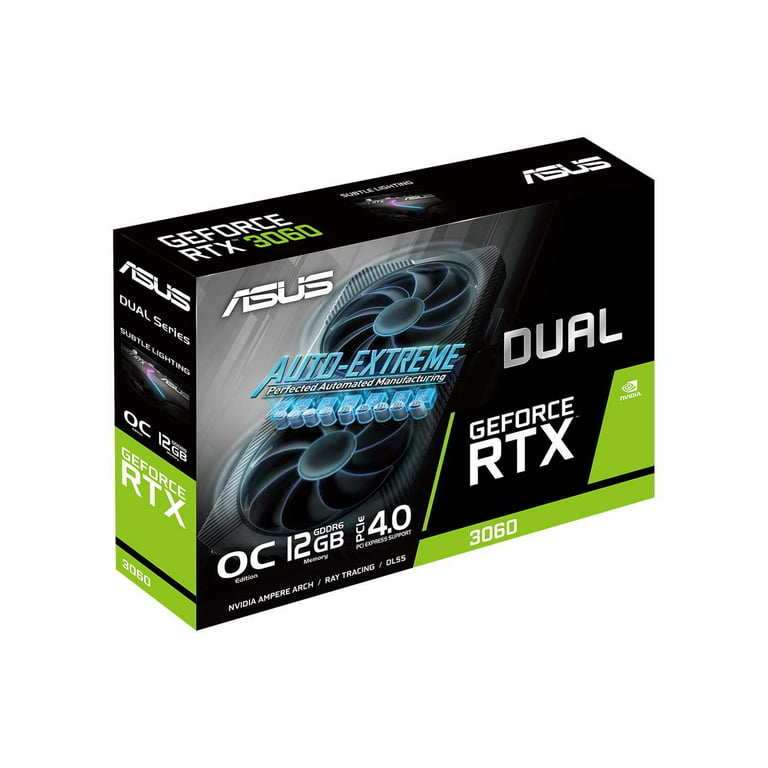 ASUS Dual GeForce RTX 3060 12GB GDDR6 PCI Express 4.0 Video Card DUAL- RTX3060-O12G-V2