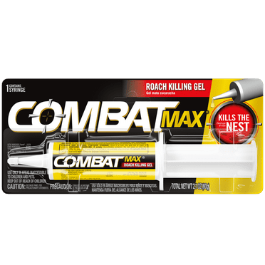 Combat Max Roach Killing Gel for Indoor and Outdoor Use, 1 Syringe, 2.1 Ounces