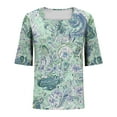 thumbnail image 5 of Half Sleeve Top for Women Summer Dressy Casual Tunic Top, Limited Time Clearance Under 10 Dollars #11, 5 of 6