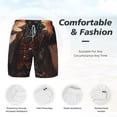 thumbnail image 5 of Lsque Mens Swim Trunks Steampunk Cowboy Cat Pattern - Bathing Suit Compression Liner - Beach Swim Shorts Swimwear - (S-3XL) - Stretch Quick Dry -XX-Large, 5 of 9