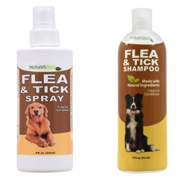 Nature's Best 8oz Flea and Tick Spray With Nature's Best 16oz Flea
