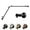 Black, variant on 0.812 in. Dia. Hal Corner Curtain Rod, Black - 66-120 in.