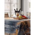 thumbnail image 6 of Orange Navy Blue Table Cloth, Modern Oil Painting Art Forest Waterproof Tablecloth for Rectangle Tables, Reusable Washable Fabric Table Cover for Restaurant Kitchen Dining Tables 52"x70", 6 of 6