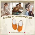 thumbnail image 7 of Lsque Orange Glitter2 Pattern Womens Comfort Cotton on Scuff With Memory Foam and Anti-skid Sole Slipper-40/41, 7 of 7