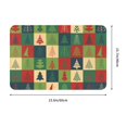 thumbnail image 3 of XMXT Non-Slip Polyester Bathroom Rugs Kitchen Door Mat, Christmas Tree Creative Plaid Machine Washable Bath Mats Rug for Kitchen Shower Bathtub Decor, 15.7 x 23.6 inches, 3 of 9
