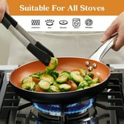 Koch Systeme CS Little Skillet with Lid - 8 Copper Nonstick Frying Pan for Oven & Stove, Stainless Steel Handle. Nonstick Pan with Ceramic Coating