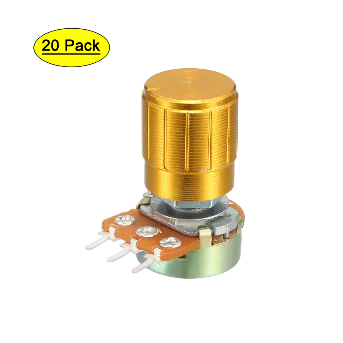 Uxcell WH148 100K Variable Resistor Single Rotary Carbon Potentiometer Knobs 20 packs