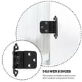 thumbnail image 2 of HEALEEP 10pcs hardware hinges Iron Black Noise-Free Semi-Concealed Design for Carpenters, 2 of 8
