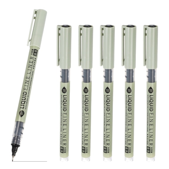 Fineliner Pens, 6 Pcs Black 01 0.25mm Fineliner Marker Waterproof Ink Archival Drawing Pens Watercolor Art Supplies Set