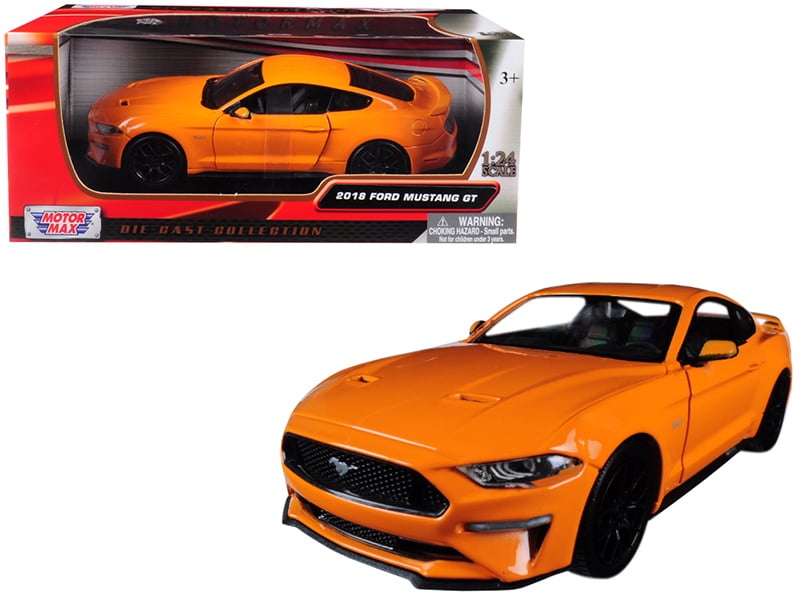 2018 Ford Mustang GT 5.0  Die-cast Car 1:24 Motormax Orange with Black Wheels