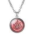 thumbnail image 1 of Avatar The Last Airbender Necklace Kingdom Jewelry Air Nomad Fire And Water Pendant--Pink-Model code20202 Pink, 1 of 4