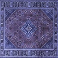 thumbnail image 1 of Ahgly Company Machine Washable Indoor Square Persian Blue Traditional Area Rugs, 6' Square, 1 of 4