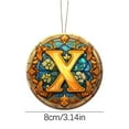 thumbnail image 3 of CuiLiyq 26 Initial Letter Window Pendant, Letter Ornaments for Christmas Tree Gifts, Cute Pendant Christmas Tree Pendant Ornaments (Acrylic, Letter-X), 3 of 4