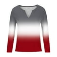 thumbnail image 4 of XFLWAM Womens Long Sleeve T Shirt V Neck Loose Fit Soft Waffle Knit Thermal Tops, 4 of 4