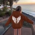 thumbnail image 3 of Kiijoy Girls Graphic Hoodie Casual Wing Print Long Sleeve Hooded Sweatshirt, Sizes 1-13, 3 of 6