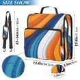 thumbnail image 2 of FORMRS Zipper Binder with Shoulder Strap 2-inch Ring 500 Sheet Capacity File Bag, Orange Abstract Wavy, 2 of 5