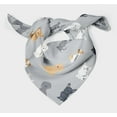thumbnail image 3 of Bimba Gray Bolognese Dog Printed Pure Silk Scarf Neck Wrap Summer Hair Bandanas For Women 40 x 40 Inches, 3 of 6