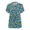 thumbnail image 5 of Summer Tops for Womens Plus Size Printing Short Sleeve Casual V Neck T Shirt Blouse Tunic Tops, 5 of 5