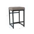 thumbnail image 2 of HomePop 24" Modern Metal and Fabric Counter Stool with Open Back in Brown, 2 of 5