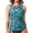 Cyan #41, variant on High Neck Tankini Tops for Women Sleeveless Tummy Control Bathing Suit Top Stretchy Modest No Bottom Swim Tank Top Black 2XL