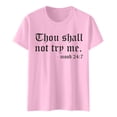 thumbnail image 4 of B91xZ Tunique Femme Coupe Ample Col en V Coton Basique Imprimé Tees Tops, Rose G, 4 of 4