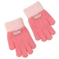 thumbnail image 4 of Bmisegm Kids Gloves Mittens Lined Thermal Five Finger Design Boys Girls Soft Knitted Children Mittens Cozy Pink, 4 of 4
