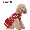thumbnail image 2 of Dog Heart Sweater Dress Warm Dog Sweaters Knitwear Vest Turtleneck Pullover Dog Coat for Small Medium Dogs,Red,M, 2 of 5