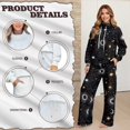 thumbnail image 6 of Xixirimido Cocmic Moon Stars Starry Night Print Women's Sweatsuits 2 Piece Outfit Fall Fashion Airport Lounge Sets Long Sleeve Sweatshirt Wide Leg Sweatpants Plus Size Tracksuit, X-Small, 6 of 7