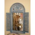 thumbnail image 4 of Esschert Design WD13 Miroir Louvre en Détresse, Finition Bleue, 4 of 4