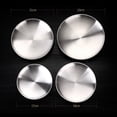 thumbnail image 3 of EeaseCA 304 Stainless Steel Round Dish Double-wall Shallow Plate with Wire Drawing Finish 23cm, 3 of 7