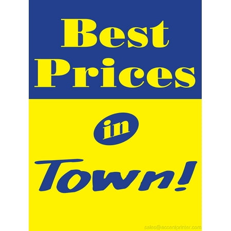 Best Prices In Town Retail Display Sign, 18