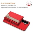 thumbnail image 2 of ELEHOLD Case for Samsung Galaxy A56 5G, 2-in-1 Magnetic Detachable Wallet Case, RFID Blocking PU Leather Flip Cover with Kickstand & Card Holder,Red, 2 of 5