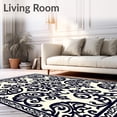 thumbnail image 2 of ODIKA 4x6 Machine Washable Non-Slip Area Rug, Vintage Damask Scroll Work with Classical European Ornamental Motifs Ultra Soft Rug, None, 593454, 2 of 7