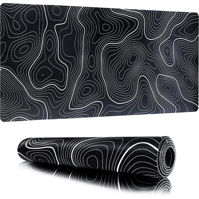 Gaming Mouse Pad XXL Extended Large Desk Pad Mat 34.65 x 15.75 Inches Keyboard Laptop Computer Mousepad with Non-Slip Base Stitched Edge for Home Office Gaming Work