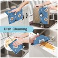 thumbnail image 2 of 6PCS Dish Towels and Dish Cloths Reuseable Dishcloths Sets for Washing Dishes, Cooking, Baking Size 11" x 11" Snowflakes and Smiling Snowmen, 2 of 9