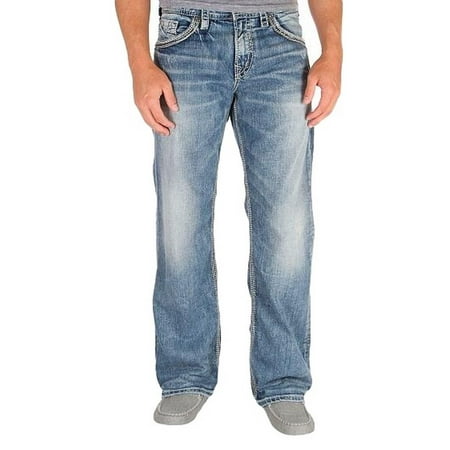 Silver Jeans Denim Mens Gordie Loose Fit Light Wash M8456SMC137 ...