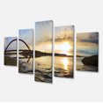 thumbnail image 2 of Bridge Sunset Panorama - Seashore Wall Art on Canvas, 2 of 3