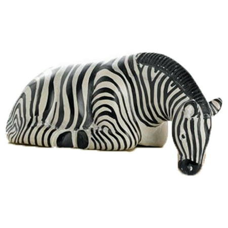 Metal Animal Sculpture The Crabby Nook Zebra-Shelf-Sitter-Statue-Safari Animals African Art Collectibles Stone Sculpture ()