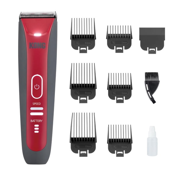 Máquina de Cortar Pelo para Perros KONG Inalámbrica, Impermeable, con 2 Velocidades y Kit LED