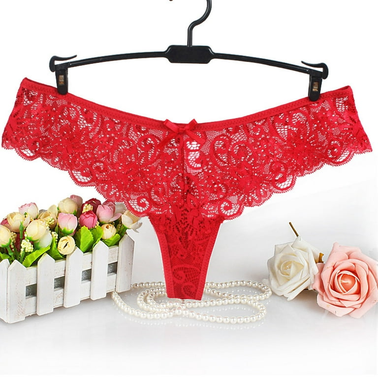 Tawop Edible Underwear for Women Women'S Fashion Sexy Lace Flower  Transparent Gauze Bow Low Waist G-String Pants Panties Thong Strapless Bras  for Women for Large Breasts 