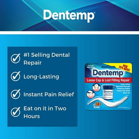 Dentemp Maximum Strength Loose Cap & Lost Filling Repair, 14  Repairs