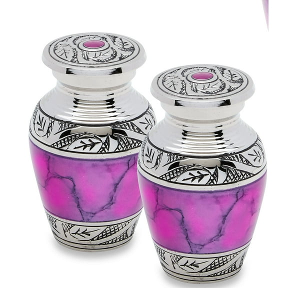 Urnsdirect2u Grecian Pink Token Set of 2, 6 cubic inches