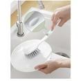thumbnail image 4 of Camnix Dish Brush with Handle, Stiff Bristles Dish Scrubber with Built-in Scraper Dish Scrub Brushes for Cleaning Dishes, Pots and Pans, Kitchen Sink, 4 of 8