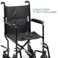 thumbnail image 4 of GF Health Products  19 in. Lightweight Aluminum Transport Chair, Black, 4 of 4