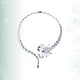 thumbnail image 2 of 1 collar elegante con cadena plegable para mujer, delicado collar tipo gargantilla (blanco), 2 of 7
