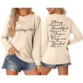 thumbnail image 2 of CAIVO Women's Winter Fashion Sweatshirt Festive Letter Printed Round Neck Tops Long Sleeve Pullover Lightweight Cozy Fall Streetwear, 2 of 4