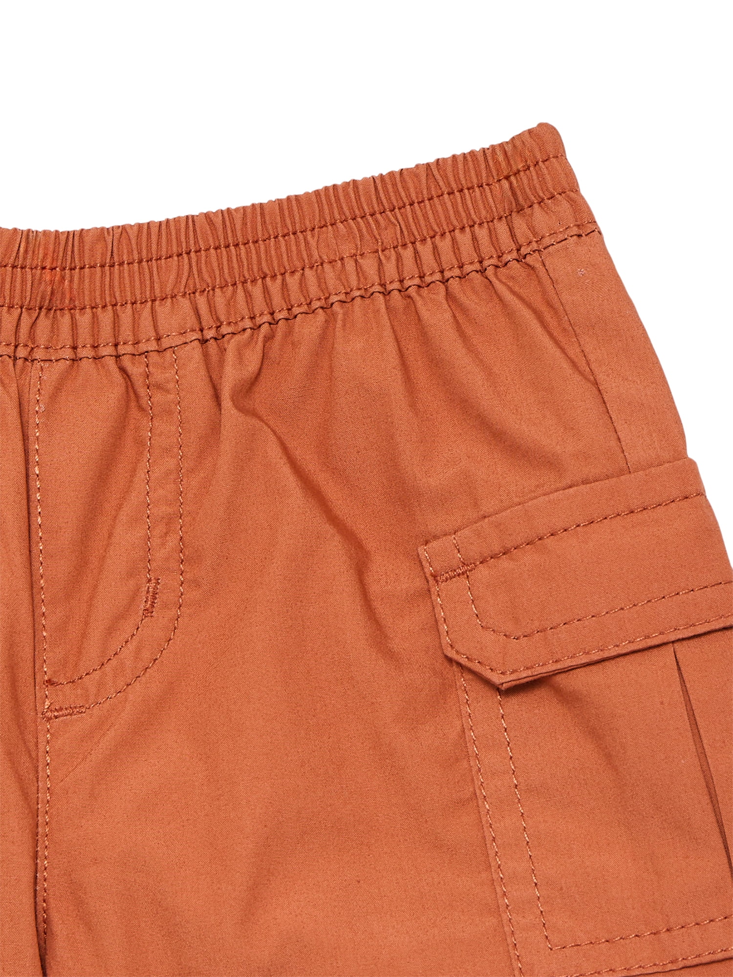Wonder Nation Baby Boys Cotton Poplin Cargo Shorts, Sizes 0M-24M