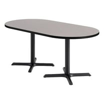 KFI Studios 36x72in RT Dining Table - 29in H - Gray Top - Black Base