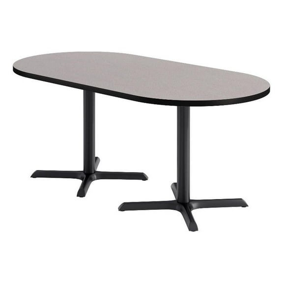 KFI Studios 36x72in RT Dining Table - 29in H - Gray Top - Black Base