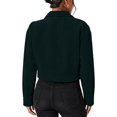 thumbnail image 5 of Women's Long Sleeve Button Down Jacket Solid Color Turndown Collar Casual Corduroy Outwear with Pockets XXL, 5 of 9